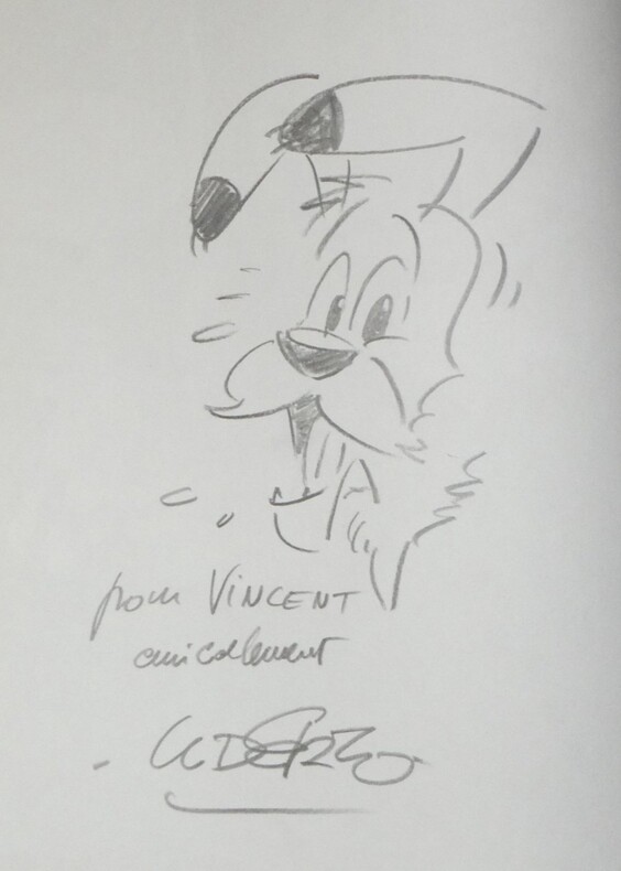 Ast&eacute;rix chez les Belges - Dessin original, photo sign&eacute;e, d&eacute;dicace - EO - 1979. Albert Uderzo