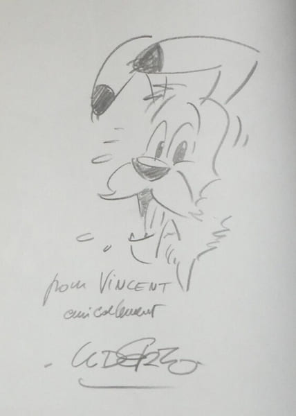 Ast&eacute;rix chez les Belges - Dessin original, photo sign&eacute;e, d&eacute;dicace - EO - 1979. Albert Uderzo