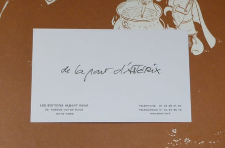 Astérix chez les Belges - Dessin original, photo signée, dédicace - EO - 1979