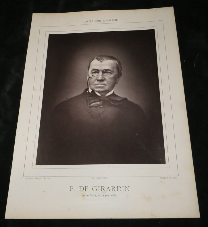 Portrait de Vincent Auriol, pr&eacute;sident de la R&eacute;publique Fran&ccedil;aise - Sign&eacute; et d&eacute;dicac&eacute; &agrave; J.-F. Blondel - Harcourt, Paris. Vincent Auriol