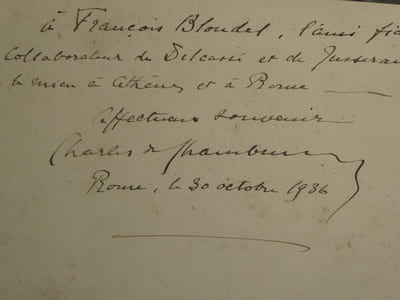 Studio Harcourt, Portrait de Charles de Chambrun, dédicacé à J.-François Blondel