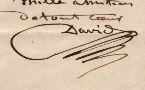 David d'Angers - Lettre autographe signée - Sculpture médaillon bronze - 1846