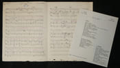 Partition manuscrite originale "Jour de P&acirc;ques" - Archives Andr&eacute; Claveau. Roger Varnay (paroles), Jacques Cahan (musique)