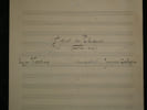 Partition manuscrite originale "Jour de P&acirc;ques" - Archives Andr&eacute; Claveau. Roger Varnay (paroles), Jacques Cahan (musique)