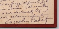 Coquelin Cadet, Lettre autographe sign&eacute;e, Chef d'oeuvre de l'Abb&eacute; Pr&eacute;vost - 1902. Coquelin Cadet