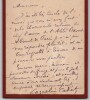 Coquelin Cadet, Lettre autographe sign&eacute;e, Chef d'oeuvre de l'Abb&eacute; Pr&eacute;vost - 1902. Coquelin Cadet