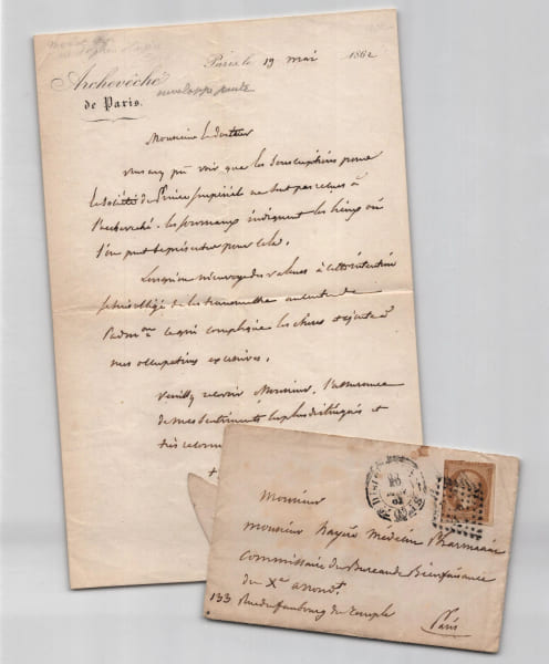 Fran&ccedil;ois-Nicolas Morlot - Lettre autographe sign&eacute;e - Prince Imp&eacute;rial - 1862. Fran&ccedil;ois-Nicolas Morlot