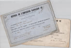S&eacute;nateurs Second Empire - 2 bulletins sign&eacute;s (Larabit, Duc de Padoue) - 1854. Larabit, Marie-Denis ; Arrighi de Casanova, Ernest (Duc de Padoue)
