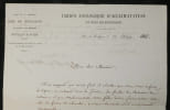 Albert Geoffroy Saint-Hilaire - Lettre sign&eacute;e - Jardin d'Acclimatation - 1866. Albert Geoffroy Saint-Hilaire