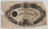 Duseaux fils, Fabrique de m&eacute;dailles Paris - Imprim&eacute;-r&eacute;clame lith. &laquo; Mille francs &raquo; - XIXe s.. Duseaux fils