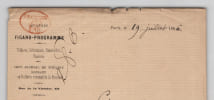 Jules Pr&eacute;vel - Lettre autographe sign&eacute;e - Figaro-Programme, th&eacute;&acirc;tre - 1866. Jules Pr&eacute;vel