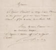 Officier d'ordonnance de Canrobert, Lettre sign&eacute;e, Convocation &agrave; audience - 1853. Officier d'ordonnance de Canrobert