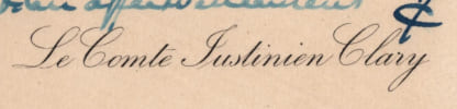 Clary - Carte de visite autographe - Pr&eacute;sident Comit&eacute; Olympique - J.O. 1924. Justinien Clary