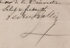 Ledru-Rollin - Lettre sign&eacute;e - Appel &eacute;lectoral, refus du serment - c.1869. Ledru-Rollin