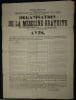Second Empire - Affiche pr&eacute;fectorale imprim&eacute;e - M&eacute;decine gratuite Gers - 1858. Pr&eacute;fecture du Gers / J.-A. Portes (imprimeur)