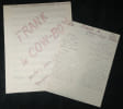 Manuscrit Chanson Frank le Cow-Boy Lary Paddy - Archives Andr&eacute; Claveau. Lary Paddy