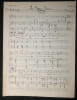 Partition manuscrite Jo Moutet & Tapuscrit Alstone - Archives Andr&eacute; Claveau. Jo Moutet, Alex Alstone, Camille Ducray, Louis Poterat