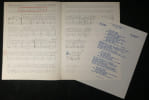 Manuscrit musical & Paroles - Une fleur fan&eacute;e - Chanson - Archives A. Claveau. Jean Schmitt (paroles), Jean Mercadier (musique)