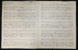 Partition manuscrite - Vole Bolero (Vuela mi Cancion) - Archives Andr&eacute; Claveau. Michel Vaucaire (paroles) ; Aurelli et Keyne (musique)