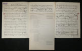 Partition manuscrite & Paroles &laquo; Qu'en pensez-vous &raquo; - Archives Andr&eacute; Claveau. Max Fran&ccedil;ois (paroles) / Louis Ferrari (musique)