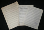 Partition manuscrite, Le Monsieur aux Lilas, A. Barelli - Archives Andr&eacute; Claveau. Aim&eacute; Barelli (musique), Henri Contet (paroles)