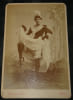 Bacard - Carte cabinet annot&eacute;e Grille d'&Eacute;gout, danseuse du Moulin Rouge - XIXe. Bacard Fils