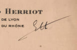 &Eacute;douard Herriot - Carte autographe sign&eacute;e - Laissez-passer de conf&eacute;rence - XXe. &Eacute;douard Herriot