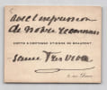 Comte et Comtesse de Beaumont - Carte autographe sign&eacute;e - Remerciements. Comte et Comtesse &Eacute;tienne de Beaumont