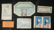 Lot Ephemera – 9 Billets d'entr&eacute;e - Expositions Paris 1884-1937. 