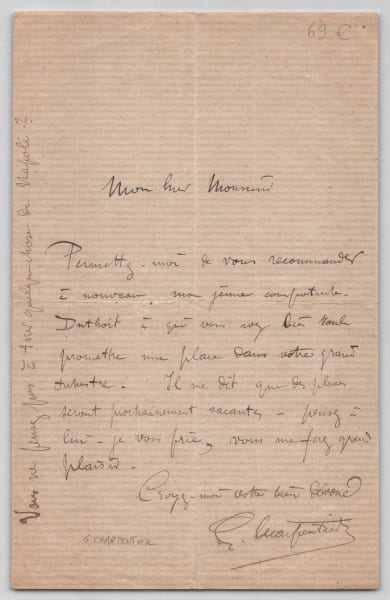 Ant&ocirc;nio Gon&ccedil;alves Dias - Lettre autographe sign&eacute;e - Soins de sant&eacute; &agrave; Dresde. Ant&ocirc;nio Gon&ccedil;alves Dias