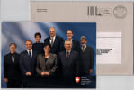 Lot autographes pr&eacute;sidentiels : Gn&auml;gi, Celio, H&uuml;rlimann, Chevallaz, Bundesrat. Gn&auml;gi, Celio, H&uuml;rlimann, Chevallaz, Bundesrat