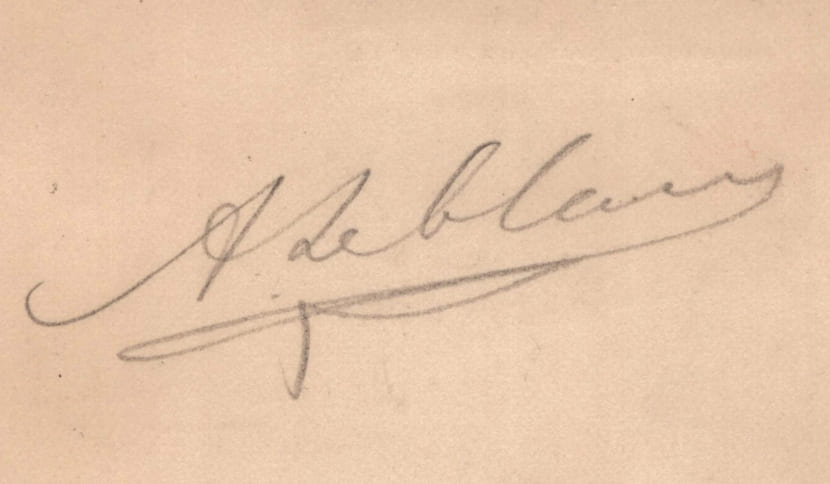 Alfred Leblanc - Signature autographe sur carte de visite. Alfred Leblanc