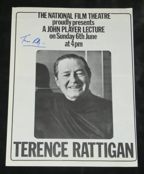 Terence Rattigan - Programme sign&eacute; - National Film Theatre - 1971. Terence Rattigan