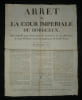 Lot 5 documents historiques imprim&eacute;s et manuscrit, Administration Bordeaux, XIXe. 