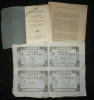 Lot 3 documents historiques - Assignats & Finance R&eacute;volutionnaire - 1792-1825. &Eacute;tienne Clavi&egrave;re ; Baron d'Haussez