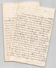 Charles Brifaut - 2 Lettres autographes sign&eacute;es &agrave; sa sœur - Vieillesse, deuil, 1849. Charles Brifaut