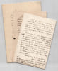 Casimir Bonjour - Lot de 3 L.A.S., dont 2 &agrave; Auguste Jal - 1829-1833. Casimir Bonjour