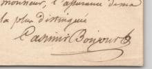 Casimir Bonjour - Lot de 3 L.A.S., dont 2 &agrave; Auguste Jal - 1829-1833. Casimir Bonjour