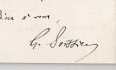 Gaston Boissier - Lettre autographe sign&eacute;e &agrave; Paul Meyer - Acad&eacute;mie Fran&ccedil;aise. Gaston Boissier
