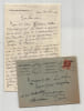 Jean-Fran&ccedil;ois No&euml;l - Lettre autographe sign&eacute;e &agrave; l'abb&eacute; Morel - Occupation 1944. Jean-Fran&ccedil;ois No&euml;l