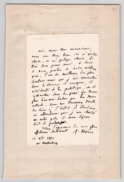 Adolphe Thiers - Lettre autographe sign&eacute;e - Ami politique disparu - Guerre 1870. Adolphe Thiers