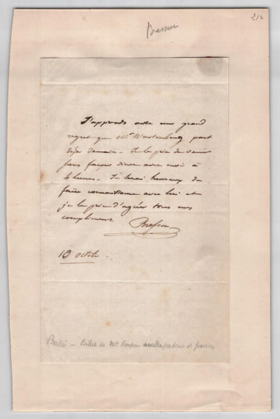 Charles-Joseph, comte Bresson - Lettre autographe sign&eacute;e - Chambre des D&eacute;put&eacute;s. Charles-Joseph Bresson