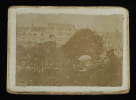 Photographie d'&eacute;poque au format carte de visite du passage du Tsar Nicolas II &agrave; Paris (Avenue du Bois de Boulogne) - Octobre 1896. 