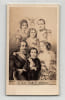 Reproduction photographique au format carte de visite - "Les Deux Familles Imp&eacute;riales" (Napol&eacute;on Ier et Napol&eacute;on III) par Gangloff - Second Empire, ...