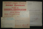 Archives ambassade Yougoslavie Paris - 5 pi&egrave;ces, 1947-1950. Marko Ristić