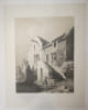 Hubert Clerget - Lithographie lav&eacute;e sur pierre - Maison &agrave; Bougival - 1844. Hubert Clerget
