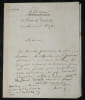 Marc-Antoine D&eacute;saugiers, directeur du Th&eacute;&acirc;tre du Vaudeville - Circulaire autographe sign&eacute;e - Restructuration du comit&eacute; de lecture du Th&eacute;&acirc;tre du ...