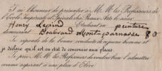 Alexandre Cabanel & Jean-Joseph Perraud - Lettre sign&eacute;e &agrave; l'&Eacute;cole Imp&eacute;riale et Sp&eacute;ciale des Beaux-Arts pr&eacute;sentant un aspirant &eacute;l&egrave;ve - 1863. Alexandre ...