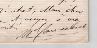 Fran&ccedil;ois Certain de Canrobert - Lettre autographe sign&eacute;e - Aide de camp &agrave; Grenoble - 1869. Fran&ccedil;ois Certain de Canrobert, mar&eacute;chal de France