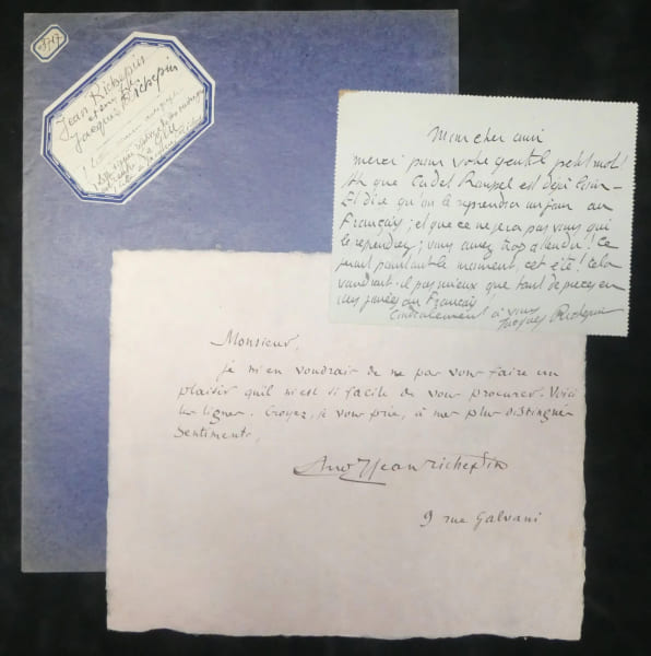 Jean & Jacques Richepin - 2 lettres autographes sign&eacute;es, Com&eacute;die-Fran&ccedil;aise, 1907. Jean Richepin & Jacques Richepin
